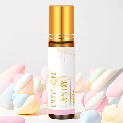 Vanilla Coconut Cotton Candy Marshmallow Roll-On Fragrance Oil - Long-Lasting Scent, 1–2 Piece Gift Set