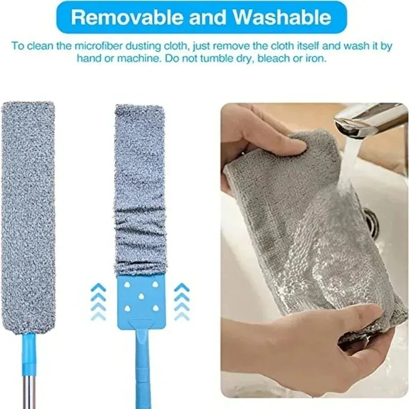 UNTIOR Long Handle Dust Mop – Floor, Ceiling, Sofa & Bed Dust Cleaner Household Cleaning Tool