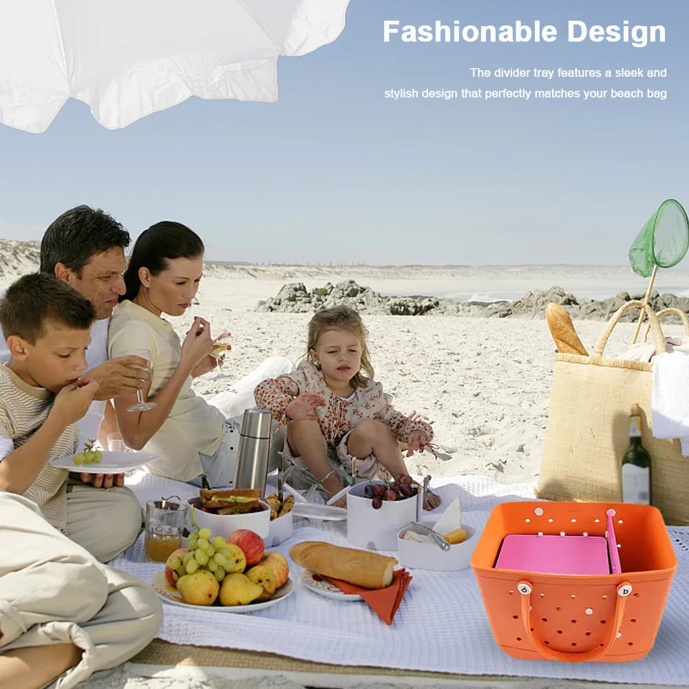Bogg Bag Organizer Tray Insert – Compatible Beach Bag Divider Accessory for Bogg Bag Storage & Organization