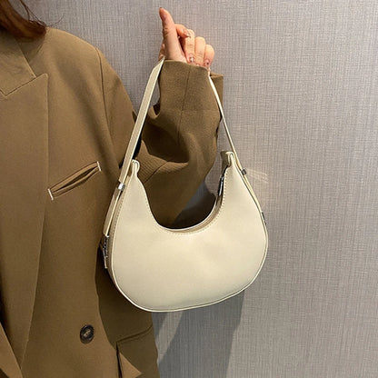 Fashion Luxury PU Leather Hobo Shoulder Bag – Small Clutch Handbag, Underarm Purse, Travel Tote for Women