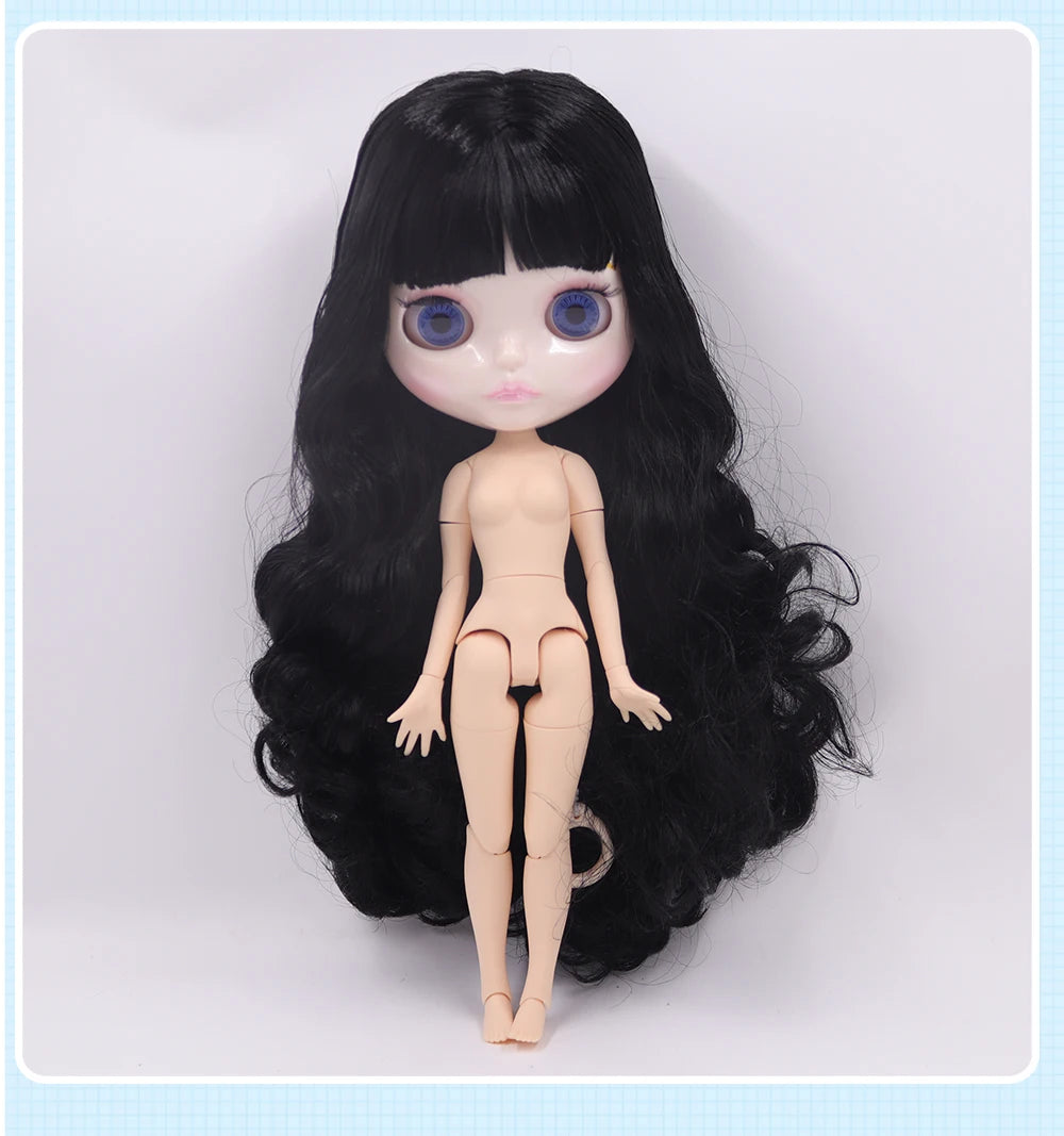 ICY DBS Blythe Doll 1/6 Joint Body 30cm BJD – Shiny Face with Extra Hands, DIY Fashion Doll Gift