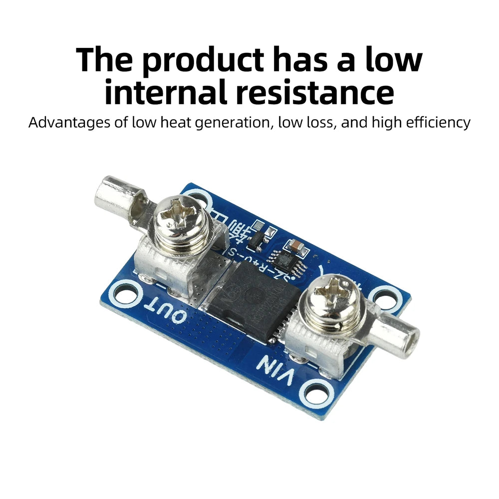 Ideal Diode Module 40A 65A 100A - No-Ground Anti-Reverse Current & Backfeed Protection for Solar and Battery Power Systems