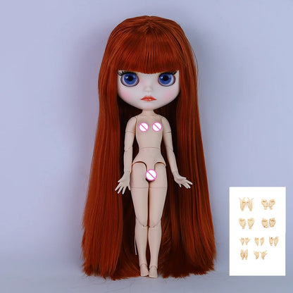 ICY DBS Blyth Doll – 1/6 BJD Customized Nude Joint Body, White Skin Glossy & Matte Face, 30cm Girl Toy Gift