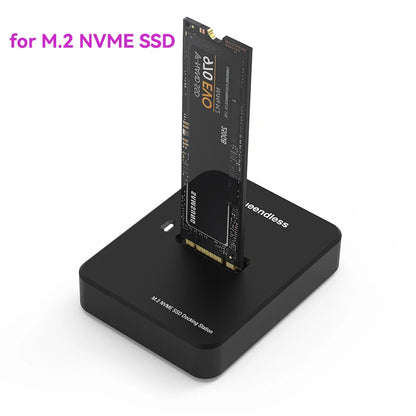 Blueendless External SSD Hard Disk NVME Enclosure – 10G Online Reading/Writing Speed, M.2 NVME SD Docking Station Case