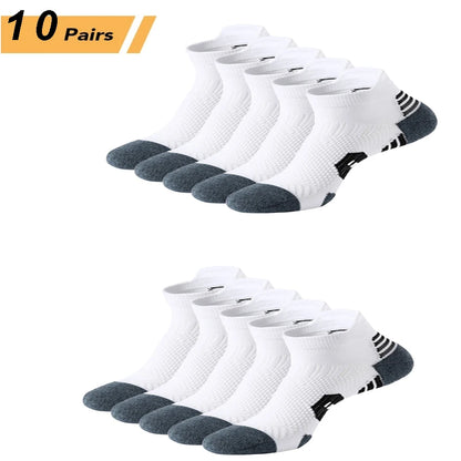3 Pairs Professional Sports Socks – Non-Slip Towel Bottom Running Socks for Men & Women, Breathable Quick-Dry Basketball Training Ankle Sox
