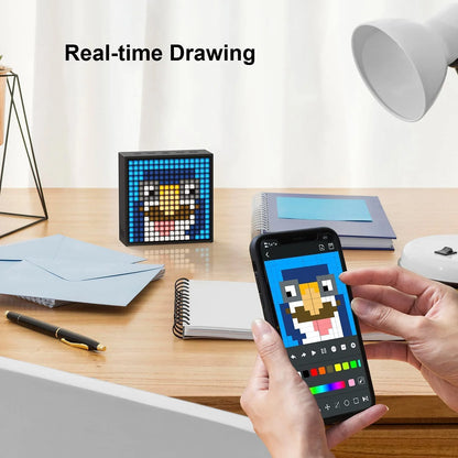 Divoom Timebox Evo Bluetooth Speaker with LED Pixel Display – Smart Alarm Clock & Programmable Art Screen | Wireless Portable Speaker, Unique Gift Night Light Decor