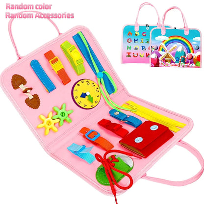 Montessori Busy Board for Toddlers – Sensory Toy for Preschool Learning & Fine Motor Skills, Travel Activities for Boys
