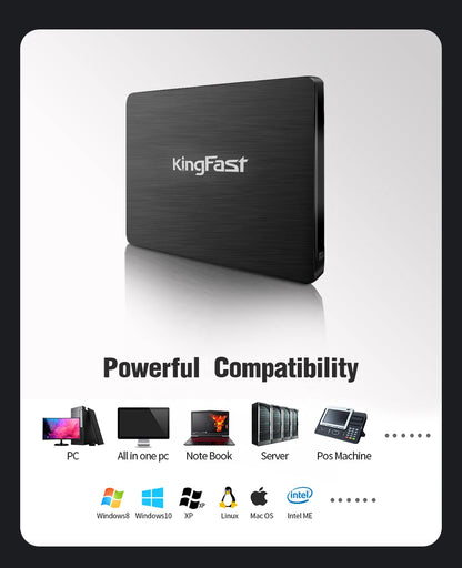KingFast 2.5" SATA 3 SSD – 120GB, 128GB, 240GB, 256GB, 480GB, 512GB, 1TB Internal Solid State Drive for Laptop & Desktop PC   2/2