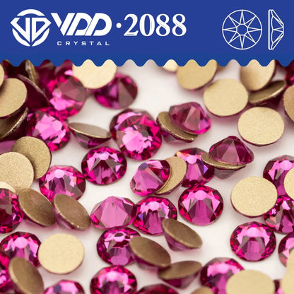 VDD AAAAA Crystal Flatback Rhinestones - SS16-SS30 16-Cut Gems for DIY Crafts & Nail Art Decoration