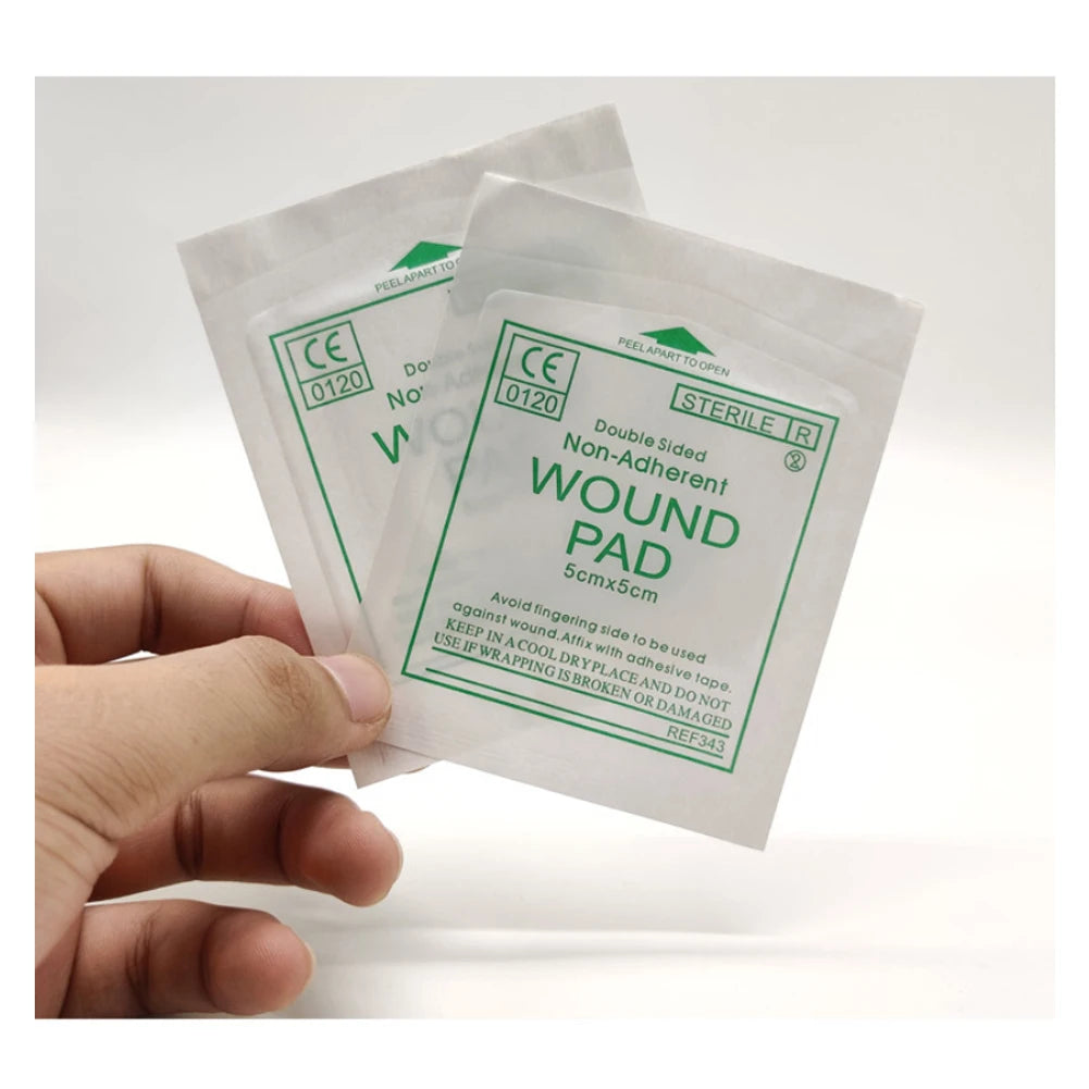 50/100PCS Sterile Non-Woven Gauze Pads - Waterproof Cotton Wound Care & First Aid Dressing Supplies