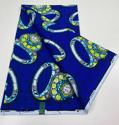 African Ankara Wax Print Fabric - 100% Cotton Soft Nigerian Real Wax Material for Women’s Party Dresses