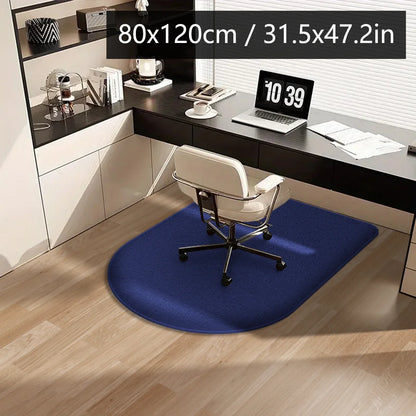 Solid Color Flannel Chair Mat – Thickened Soft Floor Carpet for Computer Desk, Swivel Chair, Study & Dressing Table Use
