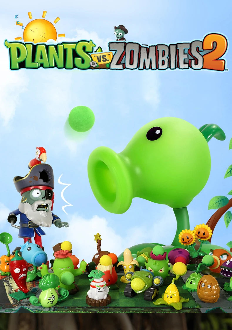 Plants vs Zombies 2 Giant Zombie Toy Set – Ice Pea & Jetpack Zombie Silicone Figures for Boys Gift