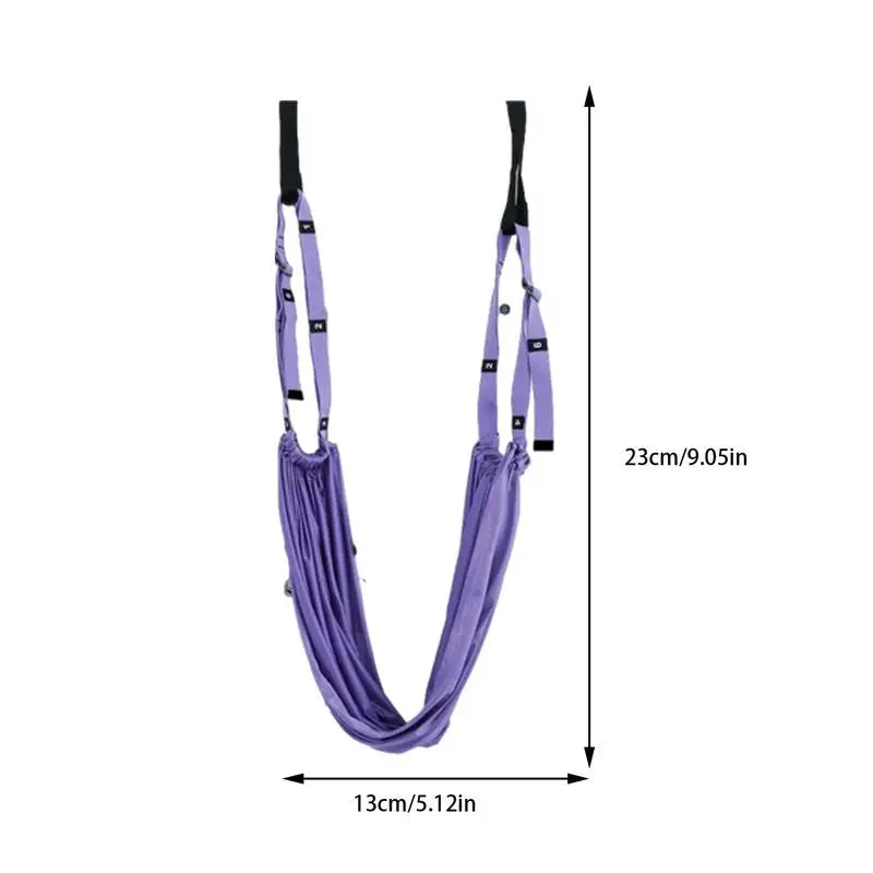 Aerial Yoga Strap - Pull Rope Leg Splits Trainer, Female Gym Belt with Adjustable Hammock Swing for Stretching