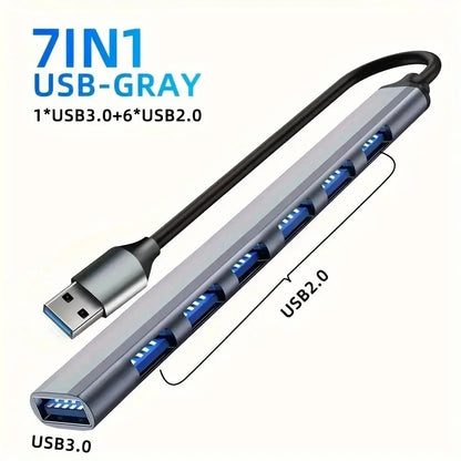 8-in-1 USB Type-C Hub Adapter – 4K HDMI, SD/TF Card Reader, RJ45, PD Fast Charging for MacBook & Notebook