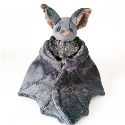 Vivid Bat Plush Pillow - Realistic Foldable Wing Stuffed Doll, Soft Seat Cushion and Halloween Christmas Decor