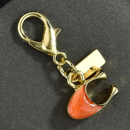 Fashion Bear Cherry Flower Keychain – Metal Y2K Letter C Bag Pendant & Car Key Ring Jewelry Gift for Women