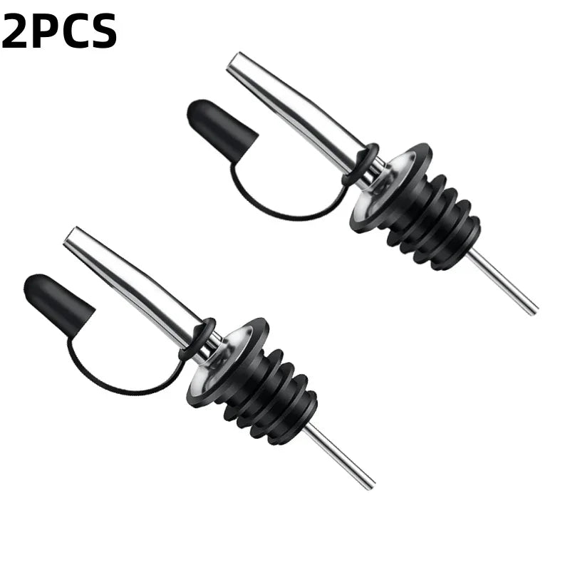 Wine Bottle Stopper & Pourer - Leak-Proof Liquor Dispenser, Sauce Nozzle & Bottle Cap Tool