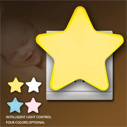 LED Star Night Light – EU/US Plug Night Lamp for Bedroom, Baby Room, Living Room & Home Decoration Lighting