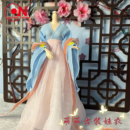 1/6 Female Doll Hanfu Outfit – Ancient Traditional Dress for 12-Inch Action Figures, Cosplay Model Toy