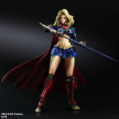 25cm Justice League Play Arts Kai Supergirl Figure – PVC Highly Articulated Anime Collectible Toy for Desktop Decor & Gift