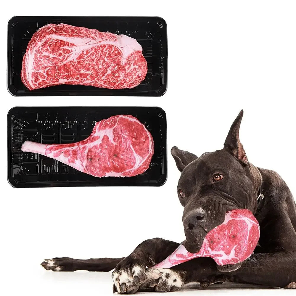 Squeaky Bone Dog Toy - Bite-Resistant Chew Toy for Puppy Training and Teeth Cleaning