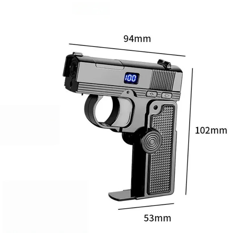 2025 Windproof Dual-Use Laser Lighter – Electric & Gas Multifunctional Metal Lighter for Men
