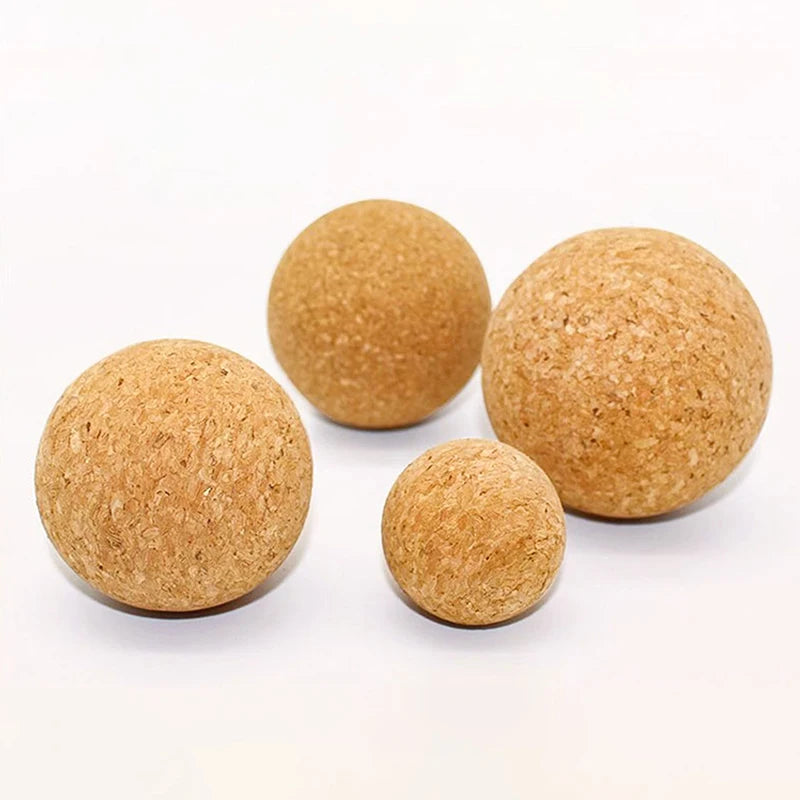 Cork Massage Ball — Back & Foot Myofascial Therapy for Muscle Relaxation, Tension Release & Trigger Point Massage