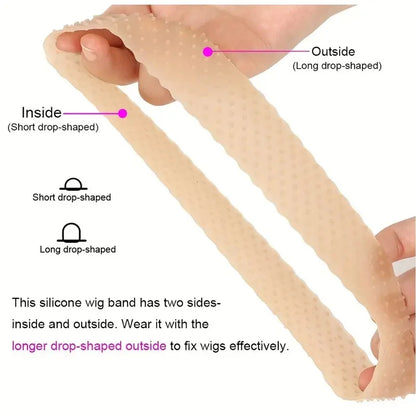 Silicone Elastic Wig Grip Headband - Sweatproof Non-Slip Headband for Sports and Yoga (1 Piece)