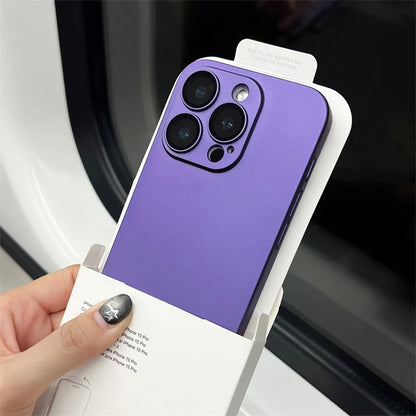 Ultra-Thin Matte iPhone Case - Slim Shockproof PC Cover with Glass Camera Protection for iPhone 11–16, Plus & Pro Max Models