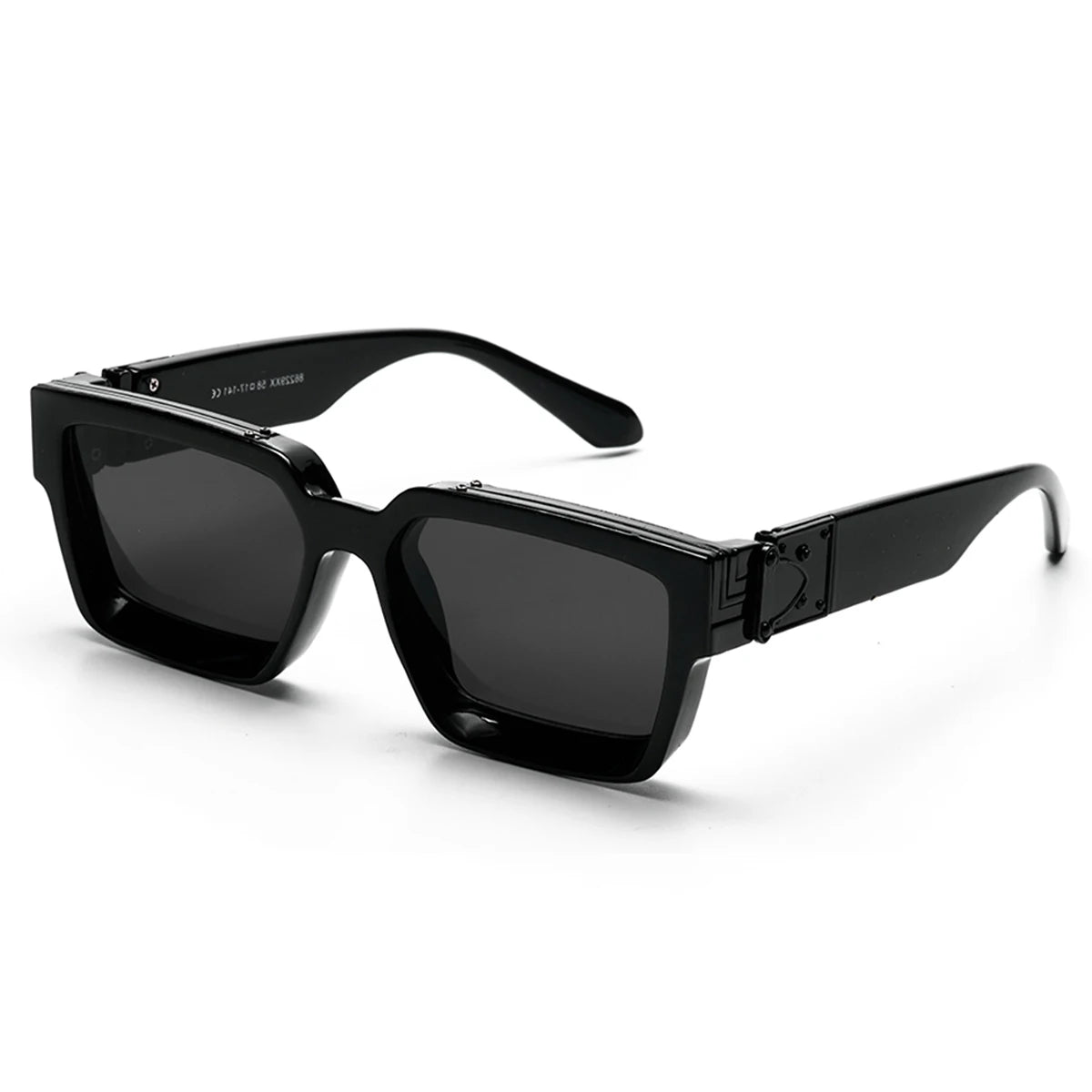 Ruiao Retro Black Millionaire Sunglasses – Luxury Square Designer Shades for Men & Women (2024)