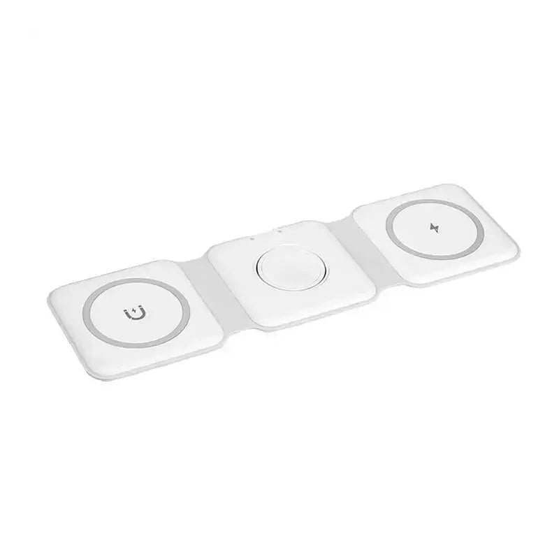 3-in-1 Magnetic Wireless Charging Pad for iPhone 13–16 Series, Apple Watch 8/9 and AirPods - Fast Charging Dock Station