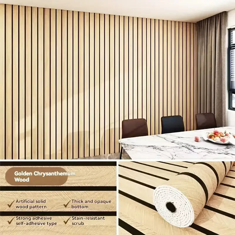 Thick Brown Grid Peel and Stick Wallpaper – Waterproof Faux Plaid Wall Covering, Moisture-Proof Self-Adhesive Decor for Walls & Ceilings