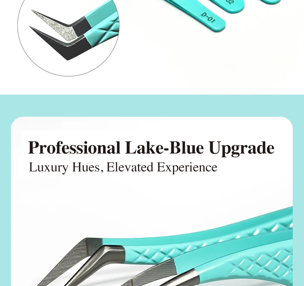 DIYDAY Anti-Slip Tweezers — High-Density Fiber Tip for Eyelash Extensions & Eyebrow Precision Beauty Tools