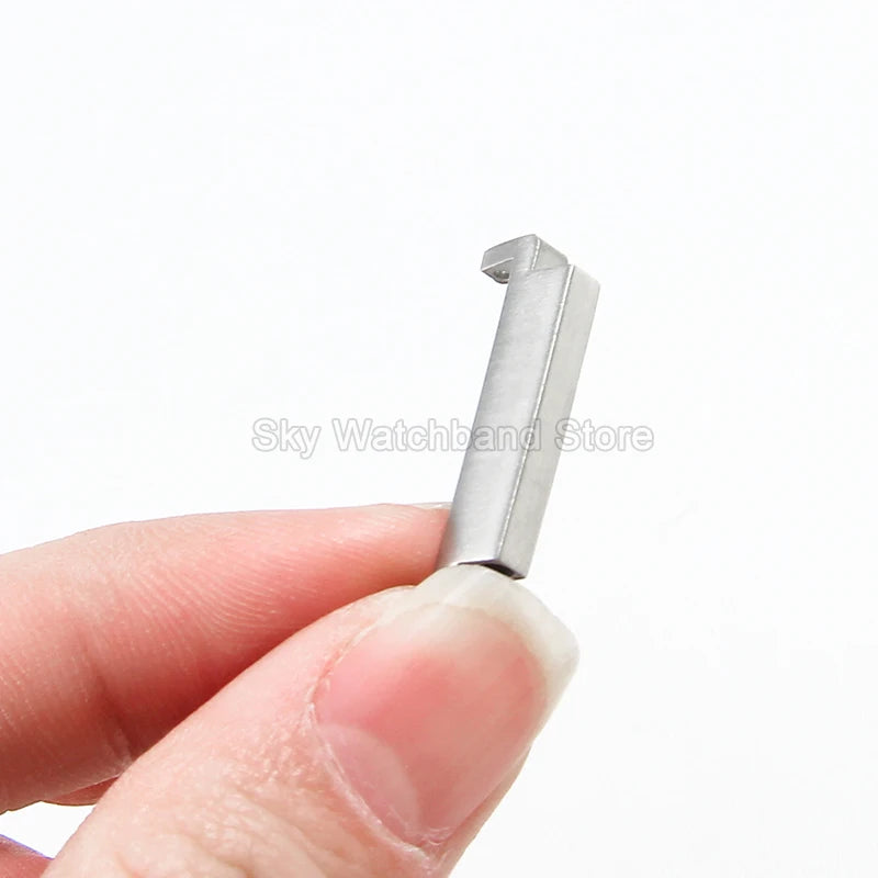 Black and Silver Watchband Connector for Casio G-Shock AE1000, AE1100, AE1200, W-218H & W-800H - 18mm to 20mm Corrosion-Resistant Adapter