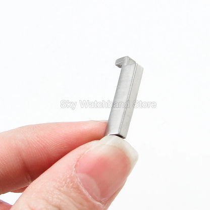 Black and Silver Watchband Connector for Casio G-Shock AE1000, AE1100, AE1200, W-218H & W-800H - 18mm to 20mm Corrosion-Resistant Adapter