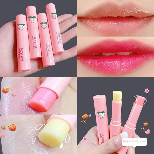 Peach Color-Changing Lip Balm – Long Lasting Moisturizing Hydrating Lip Gloss & Lip Care