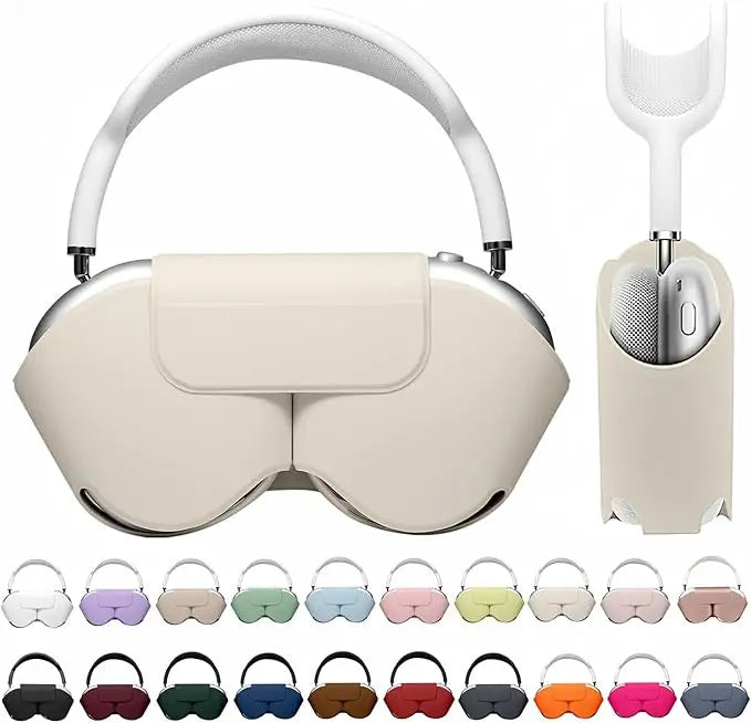 AirPods Max 2nd Generation Leather Case - Protective Storage Bag with Smart Power-Off Feature