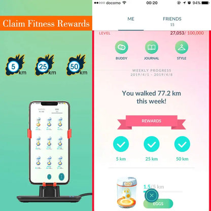 Adjustable Phone Swing Device - Automatic Walking Simulator for Pokémon GO on iOS & Android