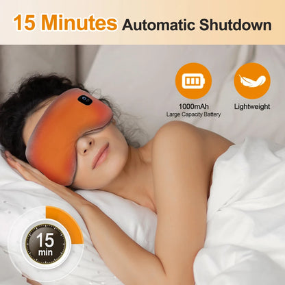 USB Heated Eye Mask with Vibration Massage – Relieve Eye Fatigue, Dry Eyes, and Promote Sleep for Home, Office & Travel