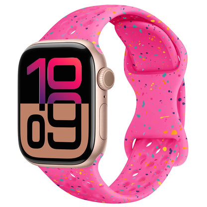 Silicone Apple Watch Strap - Breathable Wristband for Watch 11/10/9/8/7 Ultra 3/2 SE Series 49mm-41mm