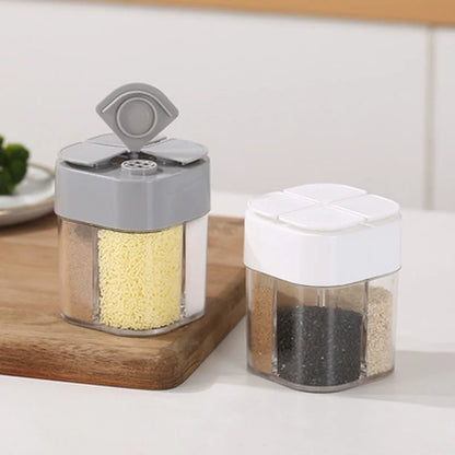 4-in-1 Travel Camping Spice Kit - Plastic Seasoning Spice Shaker with Dispenser - Essential Camping Spice Containers (1PC)
