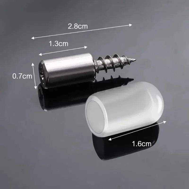100/10PCS Self-Tapping Shelf Support Pegs – Wardrobe Partition Brackets with Non-Slip Sleeve for Fixed Shelf Installation Support