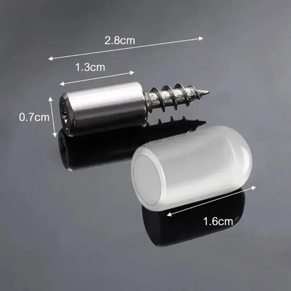 100/10PCS Self-Tapping Shelf Support Pegs – Wardrobe Partition Brackets with Non-Slip Sleeve for Fixed Shelf Installation Support