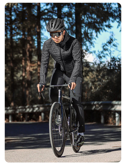 WEST BIKING Men's Winter Cycling Jacket - Thermal Fleece Windbreaker for MTB & Motorcycle, 0℃-15℃