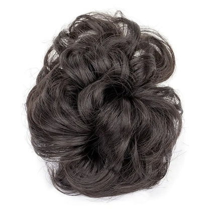 H&STAR Synthetic Messy Bun Hairpiece – Claw Clip-on Hair Extension, Natural Hair Color Chignon Updo Wig for Women