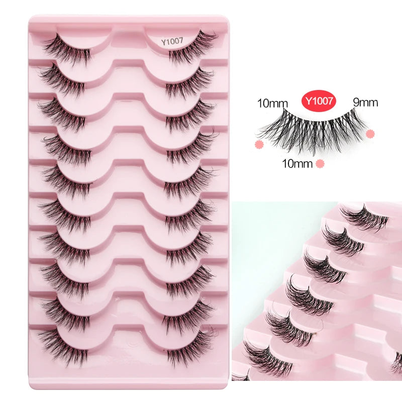 SHIDISHANGPIN 3D Half Cat Eye Lashes – Natural Winged Fox Faux Mink Eyelashes for Makeup