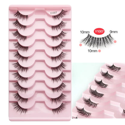 SHIDISHANGPIN 3D Half Cat Eye Lashes – Natural Winged Fox Faux Mink Eyelashes for Makeup