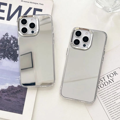 Luxury Plating Makeup Mirror Phone Case for iPhone 17/16/15/14/13/12/11 Pro Max XR X XS – Hard Acrylic Shockproof Bumper Cover