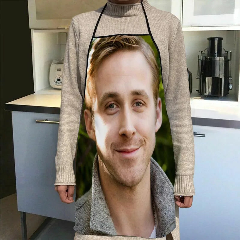 Custom Ryan Gosling Kitchen Apron - Stylish Adult Cooking & Baking Apron with Waterproof Fabric